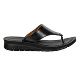 Aerowalk Women Black Thong Style Flat Sandal with Glossy Upper (9226_BLACK)