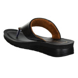 Aerowalk Women Black Thong Style Flat Sandal with Glossy Upper (9226_BLACK)