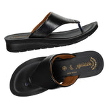 Aerowalk Women Black Thong Style Flat Sandal with Glossy Upper (9226_BLACK)