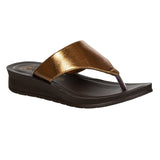 Aerowalk Women Copper Thong Style Flat Sandal with Glossy Upper (9226_COPPER)