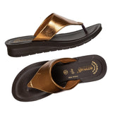 Aerowalk Women Copper Thong Style Flat Sandal with Glossy Upper (9226_COPPER)