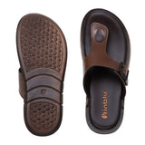 Inblu Men Brown T-Shape Sandal with Buckle Styling (9736_BROWN)