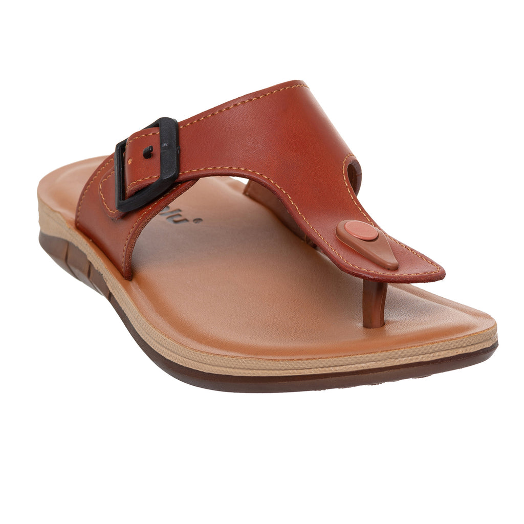 Inblu Men Tan T-Shape Sandal with Buckle Styling (9736_TAN)