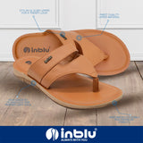 Inblu Men Tan V-Shape Sandal (9741_TAN)