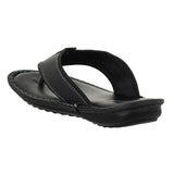 Inblu Men Black Thong Style Flip-Flop with Textured Upper (AP75_BLACK)