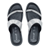 Aerowalk Women Gun Metal Toe Ring Sandal with Textured Upper (AT03_G.METAL)