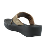 Aerowalk Women Gold Thong Style Sandal with Textured Upper & Slip-on Closure (AT04_GOLD)