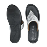 Aerowalk Women White Thong Style Sandal with Textured Upper & Slip-on Closure (AT04_WHITE)