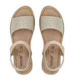 Aerowalk Women Light Gold Sandal with Textured Upper with Back Strap (AT12_LT.GOLD)