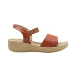 Aerowalk Women Tan Sandal with Textured Upper with Back Strap (AT12_TAN)