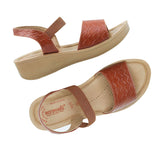 Aerowalk Women Tan Sandal with Textured Upper with Back Strap (AT12_TAN)