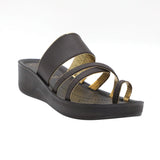 Aerowalk Women Brown Toe Ring  Sandal with Slip-on Closure (AT16_BROWN)