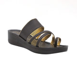 Aerowalk Women Brown Toe Ring  Sandal with Slip-on Closure (AT16_BROWN)