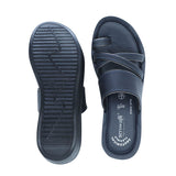 Aerowalk Women Navy Blue Toe Ring  Sandal with Slip-on Closure (AT16_N.BLUE)
