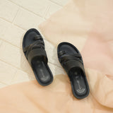 Aerowalk Women Navy Blue Toe Ring  Sandal with Slip-on Closure (AT16_N.BLUE)