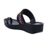 Aerowalk Women Blue One Toe Sandal with Stylish Upper & Slip-On Closure (AT20_BLUE)