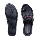 Aerowalk Women Blue One Toe Sandal with Stylish Upper & Slip-On Closure (AT20_BLUE)