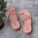 Aerowalk Women Pink One Toe Sandal with Stylish Upper & Slip-On Closure (AT20_PINK)