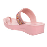 Aerowalk Women Pink One Toe Sandal with Stylish Upper & Slip-On Closure (AT20_PINK)