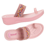 Aerowalk Women Pink One Toe Sandal with Stylish Upper & Slip-On Closure (AT20_PINK)