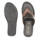 Aerowalk Women Copper Thong Style Sandal with Metallic Finish Upper (AT43_COPPER)