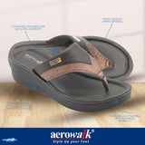 Aerowalk Women Copper Thong Style Sandal with Metallic Finish Upper (AT43_COPPER)