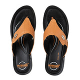 Aerowalk Women Camel Thong Sandal with Brand Name Surface Styling Upper (AT64_CAMEL)