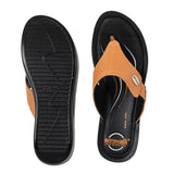 Aerowalk Women Camel Thong Sandal with Brand Name Surface Styling Upper (AT64_CAMEL)