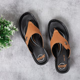Aerowalk Women Camel Thong Sandal with Brand Name Surface Styling Upper (AT64_CAMEL)