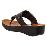 Aerowalk Women Brown Thong Sandal with Buckle Styling and Perforated Upper (AT91_BROWN)