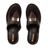 Inblu Women Brown T-Shape Wedges Sandal with Embelished Upper Styling (AX03_BROWN)