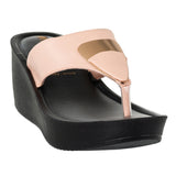 Inblu Women Pink T-Shape Wedges Sandal with Embelished Upper Styling (AX03_PINK)
