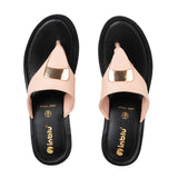 Inblu Women Pink T-Shape Wedges Sandal with Embelished Upper Styling (AX03_PINK)