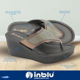 Inblu Women Copper V-Shape Wedges Sandal with Textured Upper (AX13_COPPER)
