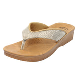 Aerowalk	Women Slipper #08FK - LIGHT GOLD