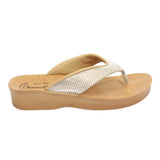 Aerowalk	Women Slipper #08FK - LIGHT GOLD