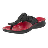 Aerowalk Women Slipper  #1305 - BLACK & RED