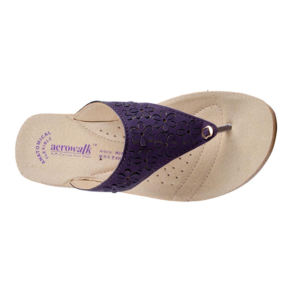 Aerowalk Women Slippers #MZ45 - PURPLE