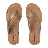 Inblu Women Textured Gold Slipper (BA18_A.GOLD)