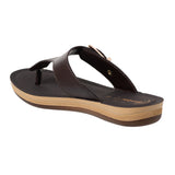 Inblu Women Brown T-Strap Flat Sandal (BA63_BROWN)