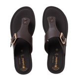 Inblu Women Brown T-Strap Flat Sandal (BA63_BROWN)