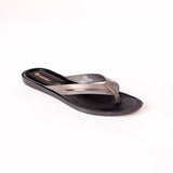 Inblu Women Gun Metal V-Style Slip-On Sandal With Colorblock Upper (BM09_G.METAL)