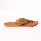 Inblu Women Mist Green V-Shape Sandal with Laser Cut Floral Upper & Slip-on Closure (BMQ7_MIST GREEN)