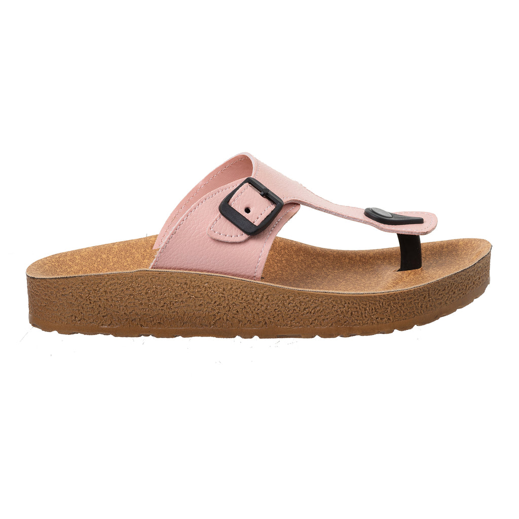Aerowalk Women Pink T-Strap Flat Sandal (CK10_BABY PINK)