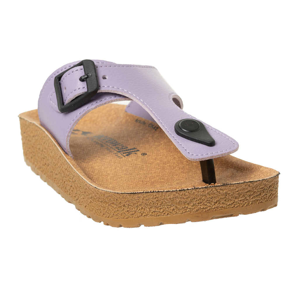 Aerowalk Women Lavender T-Strap Flat Sandal (CK10_LAVENDER)