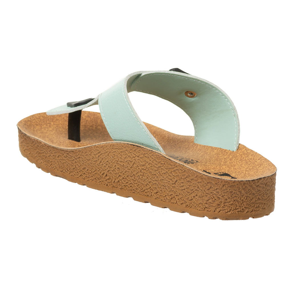 Aerowalk Women Mint Green T-Strap Flat Sandal (CK10_MINT GREEN)