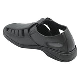 Inblu Men Black Fisherman Sandal with Buckle Closure (CM01_BLACK)