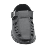 Inblu Men Black Fisherman Sandal with Buckle Closure (CM01_BLACK)
