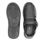 Inblu Men Black Fisherman Sandal with Buckle Closure (CM01_BLACK)