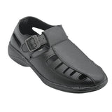 Inblu Men Black Fisherman Sandal with Buckle Closure (CM01_BLACK)